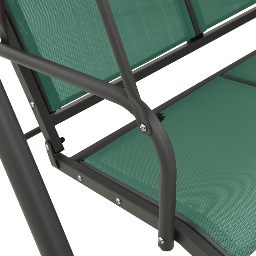 vidaXL Balancelle de jardin vert 170 cm textilène et acier