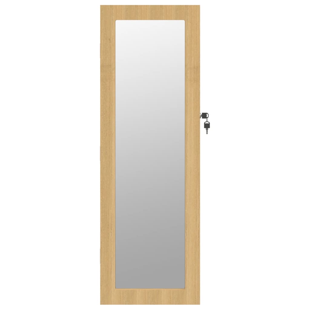 vidaXL Armoire à bijoux avec miroir murale 30x8,5x90 cm