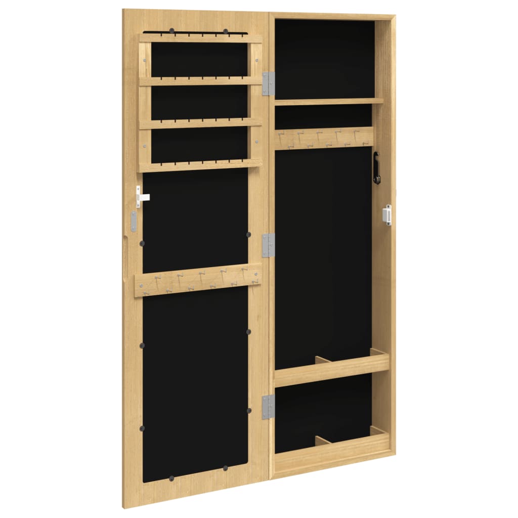 vidaXL Armoire à bijoux avec miroir murale 30x8,5x90 cm