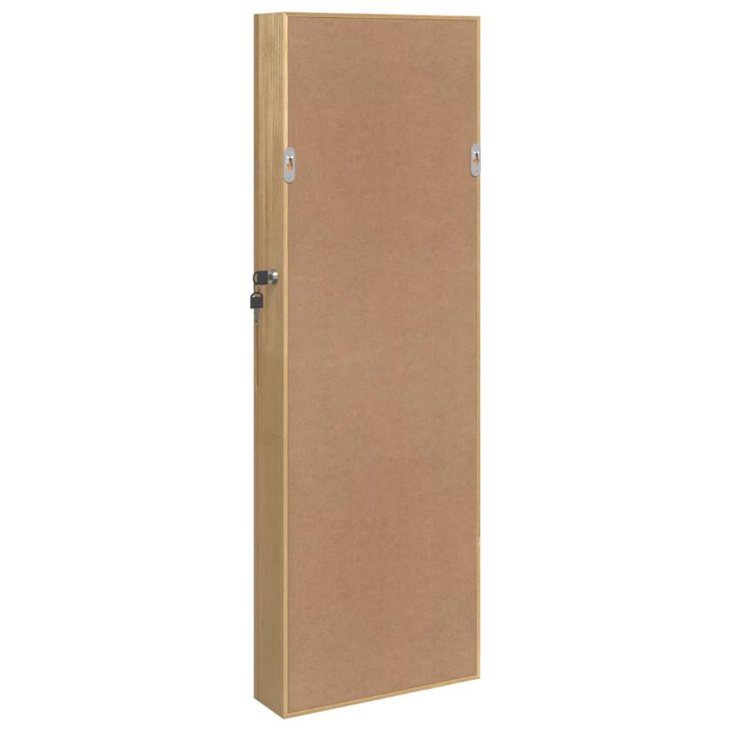 vidaXL Armoire à bijoux avec miroir murale 30x8,5x90 cm