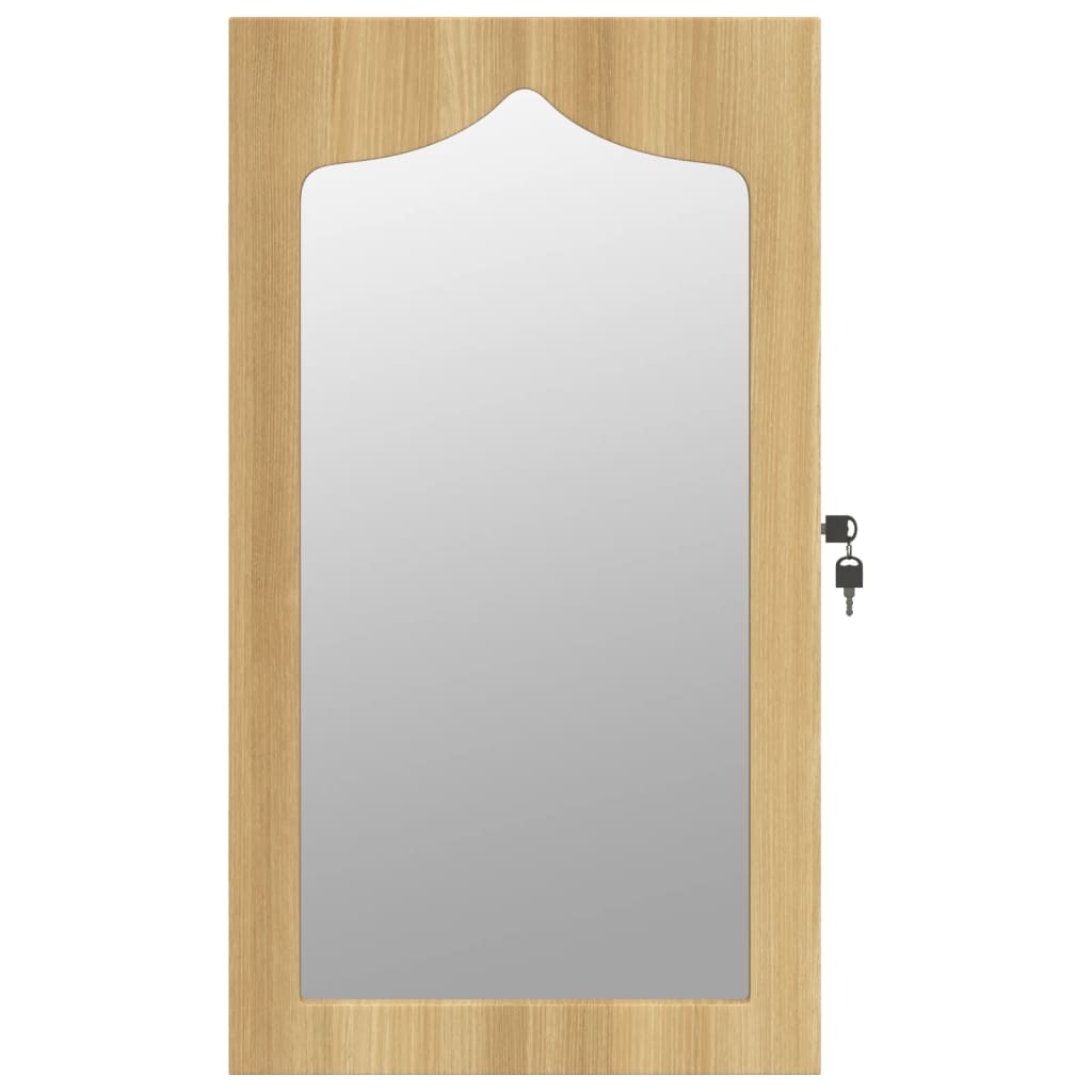 vidaXL Armoire à bijoux avec miroir murale 37,5x10x67 cm