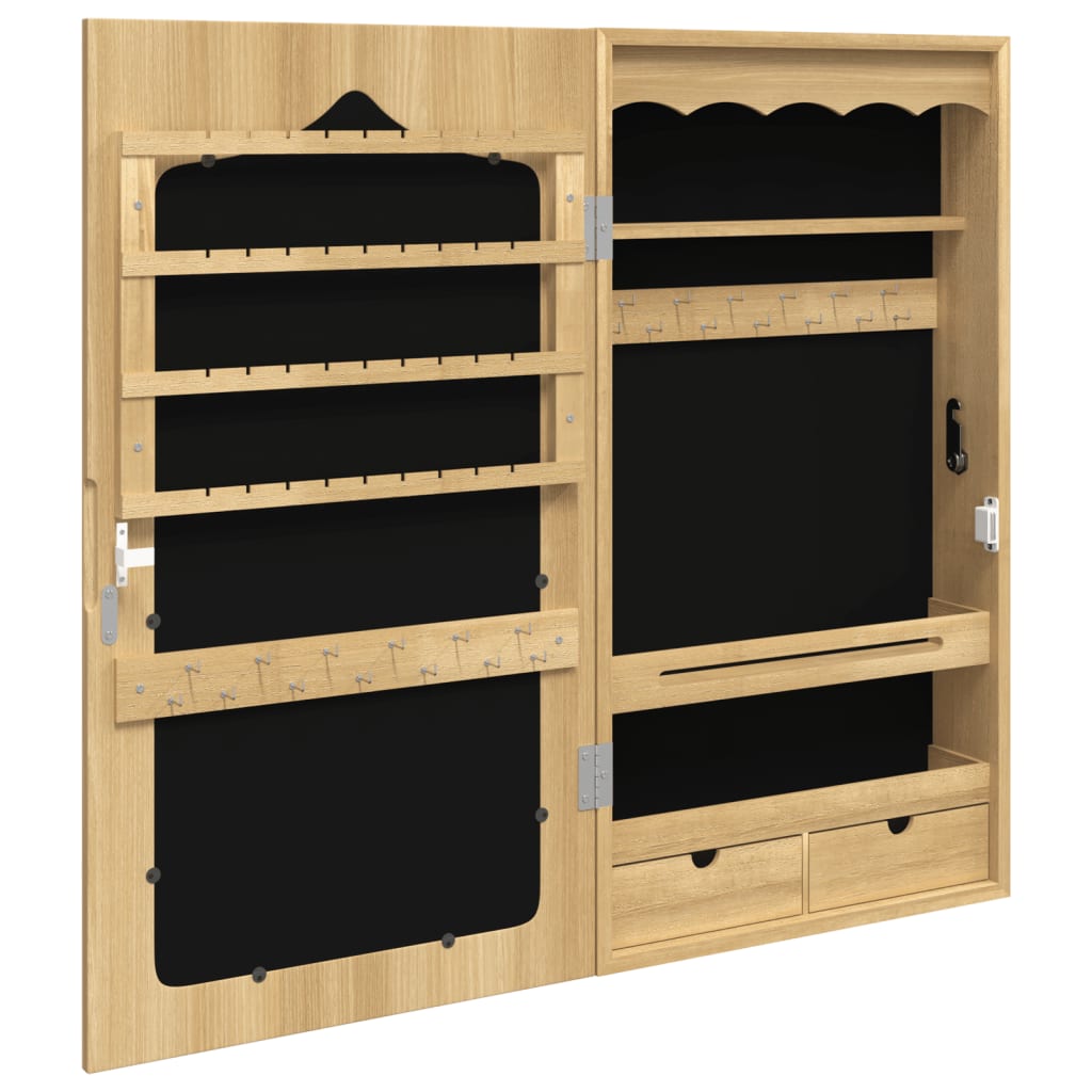vidaXL Armoire à bijoux avec miroir murale 37,5x10x67 cm