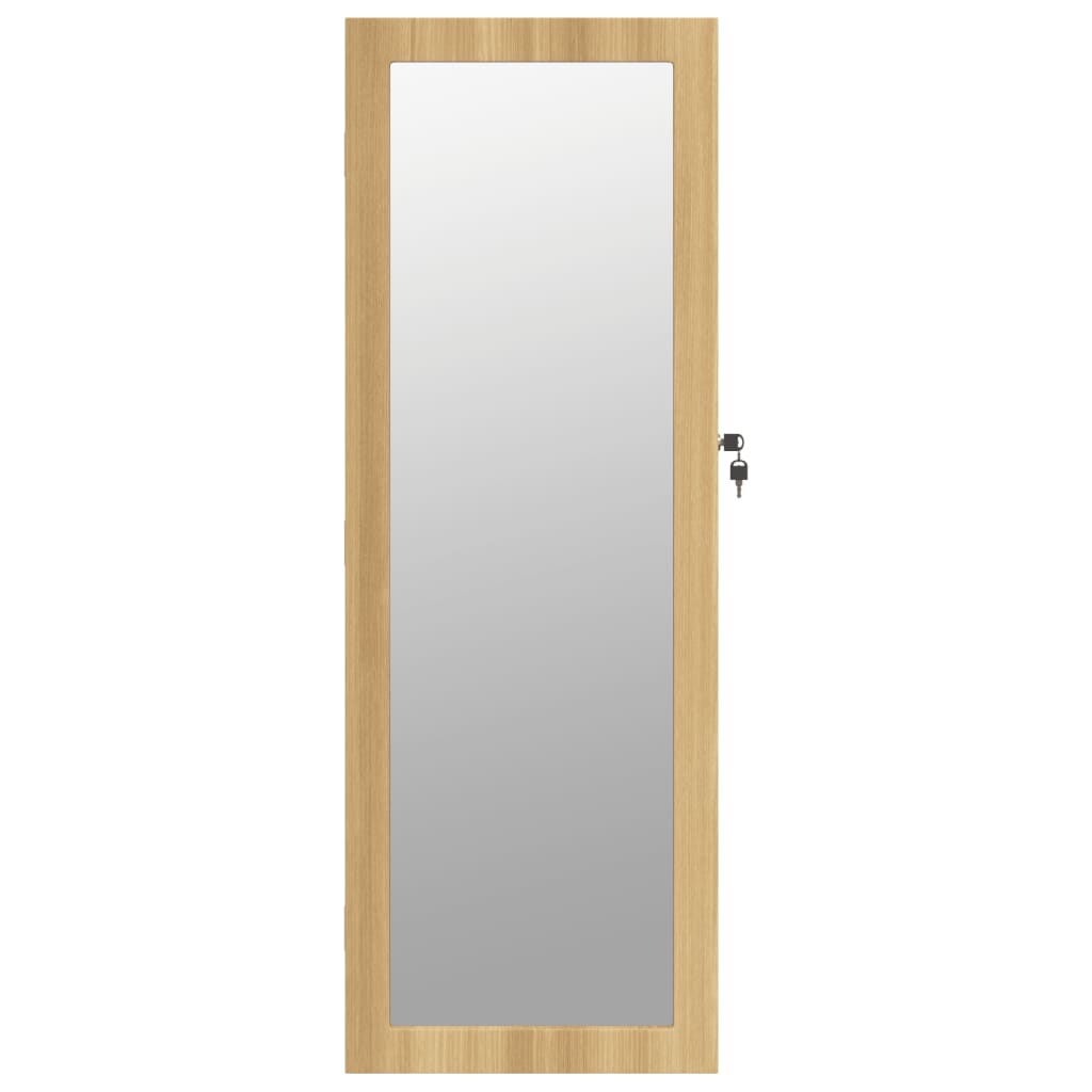 vidaXL Armoire à bijoux avec miroir et éclairage LED mural
