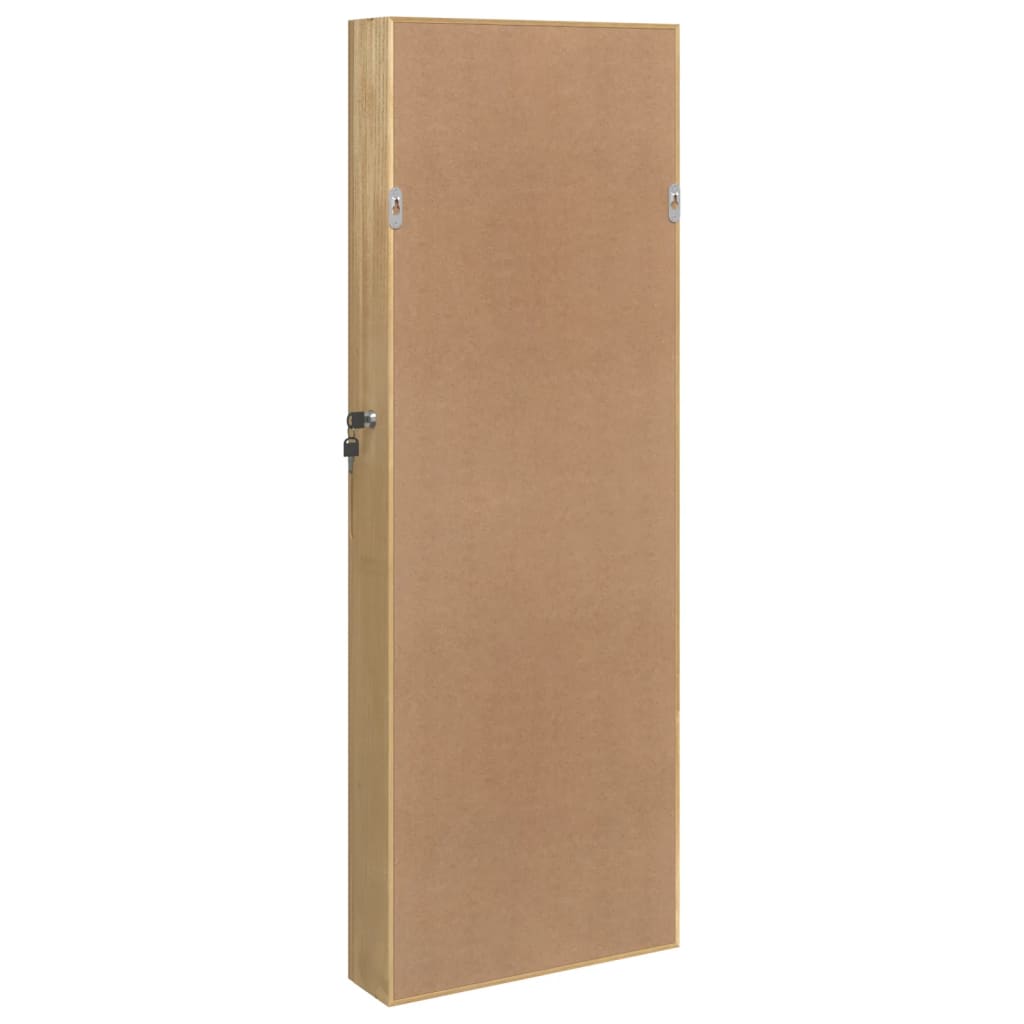 vidaXL Armoire à bijoux avec miroir et éclairage LED mural