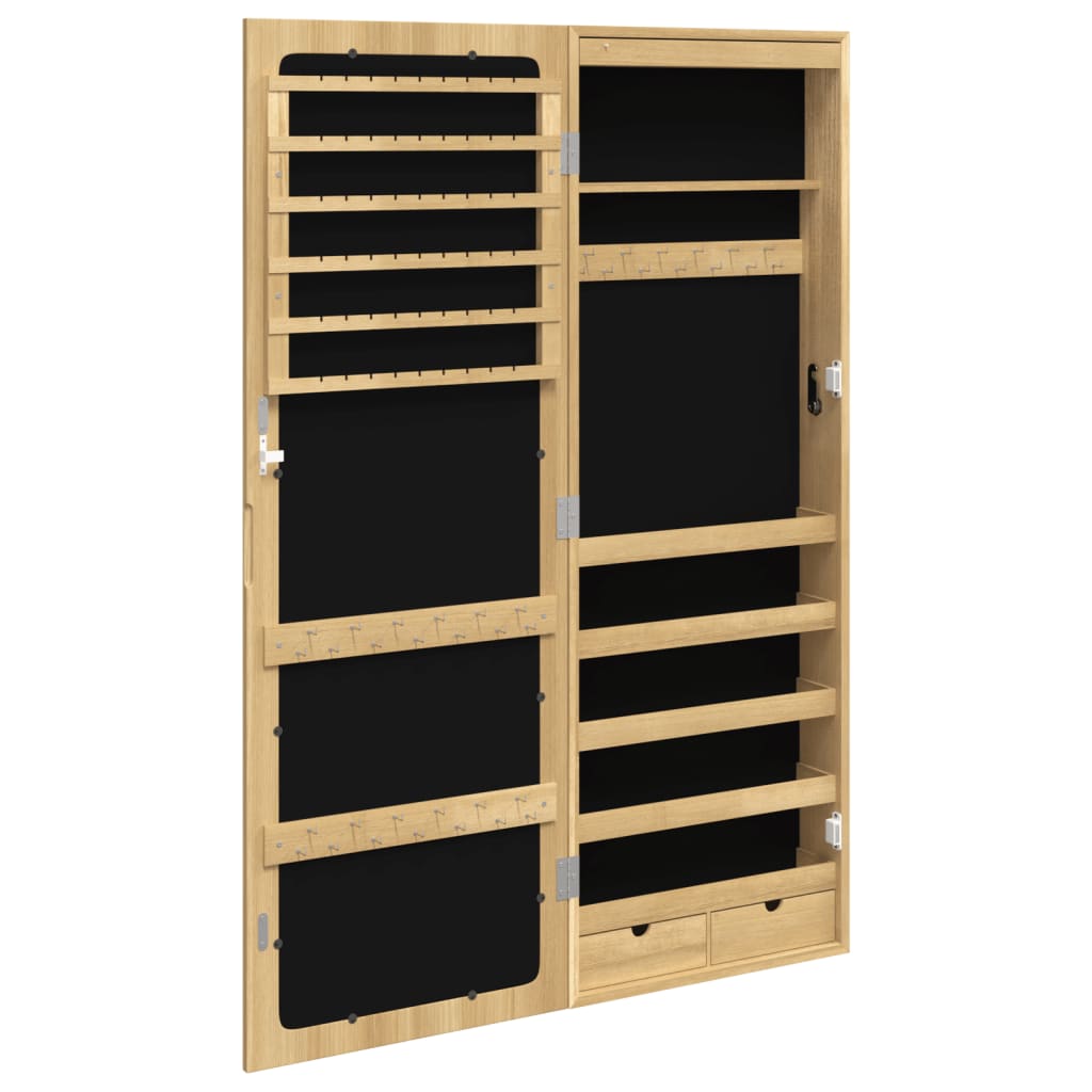 vidaXL Armoire à bijoux avec miroir et éclairage LED mural