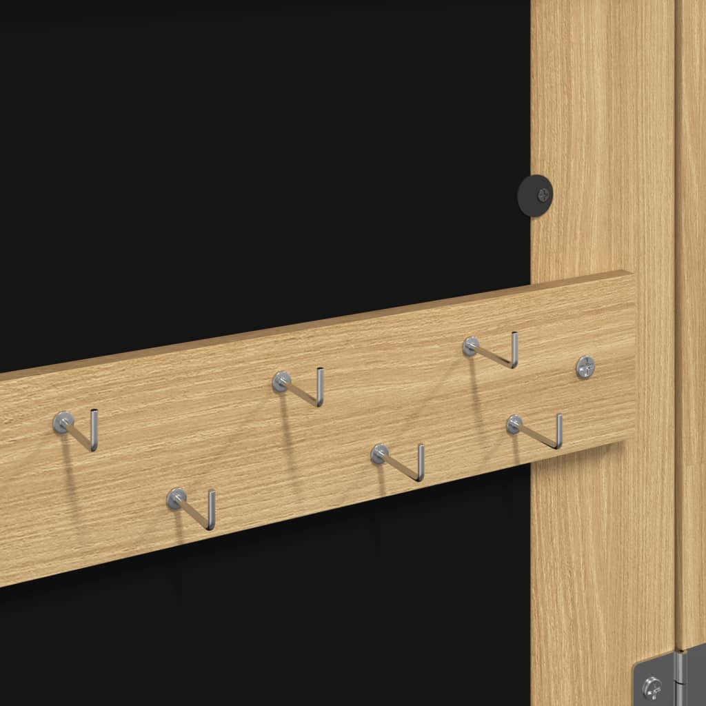 vidaXL Armoire à bijoux avec miroir et éclairage LED mural