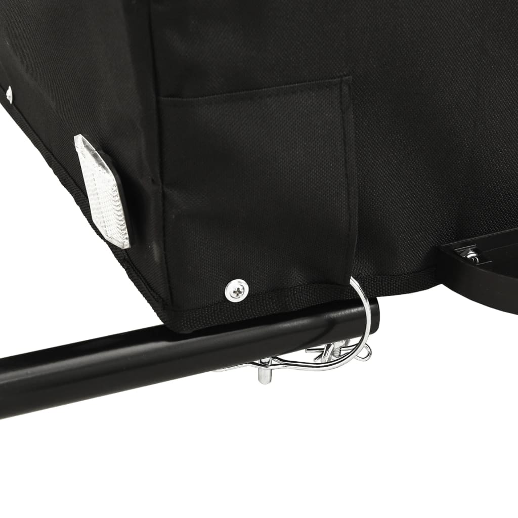 vidaXL Remorque de vélo noir et rouge 30 kg fer