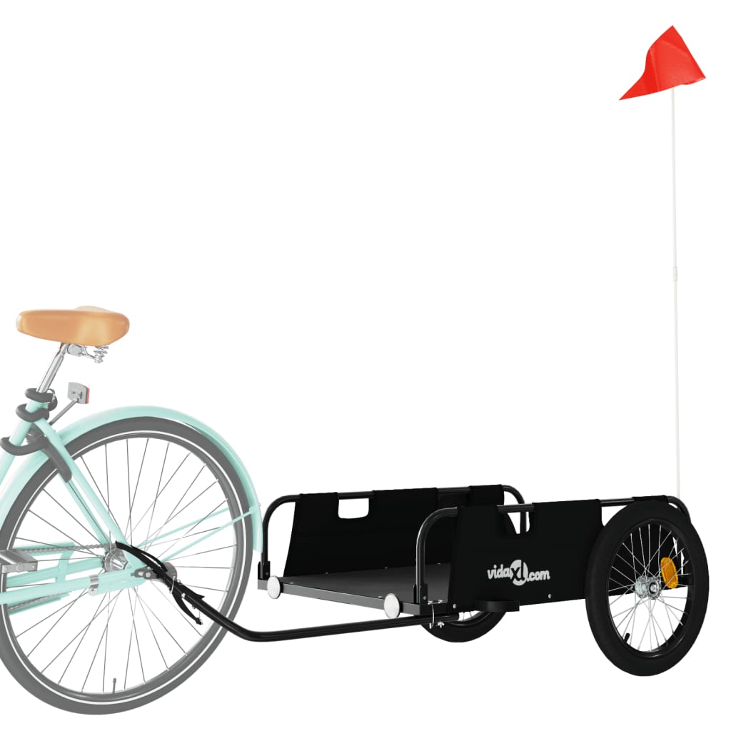 vidaXL Remorque de vélo noir tissu oxford et fer