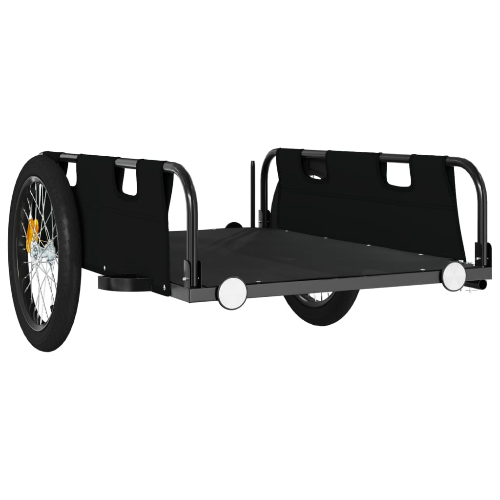 vidaXL Remorque de vélo noir tissu oxford et fer