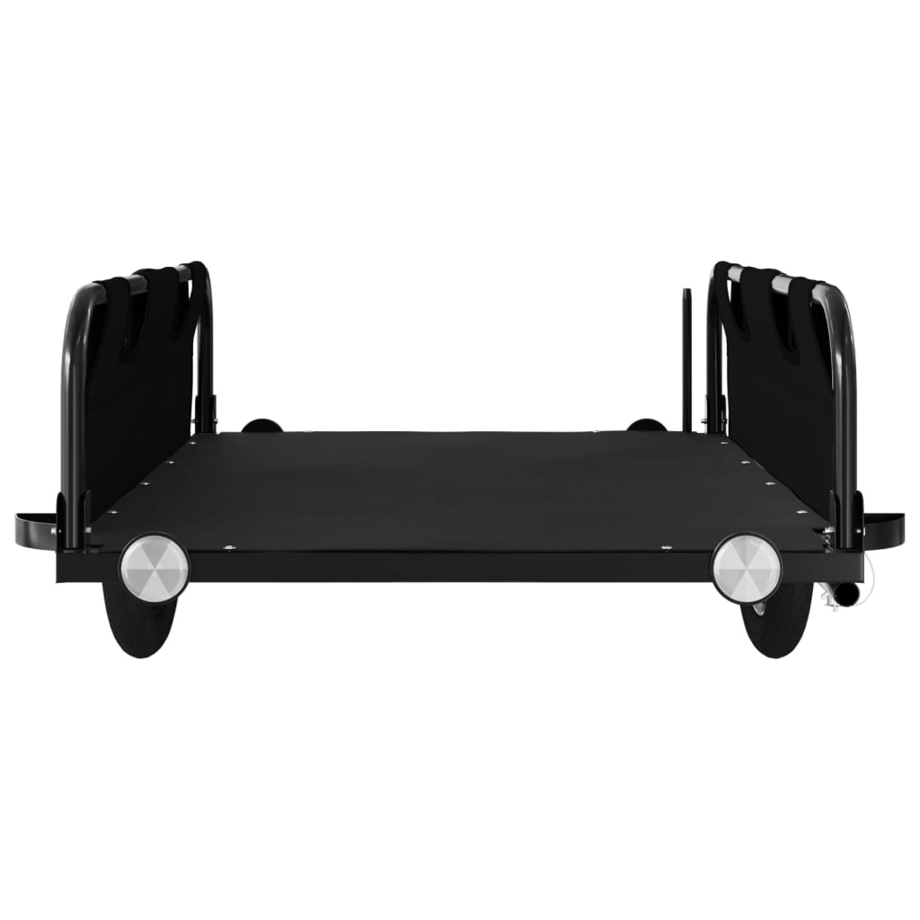 vidaXL Remorque de vélo noir tissu oxford et fer