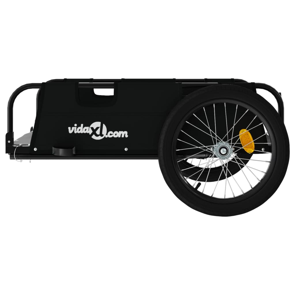 vidaXL Remorque de vélo noir tissu oxford et fer