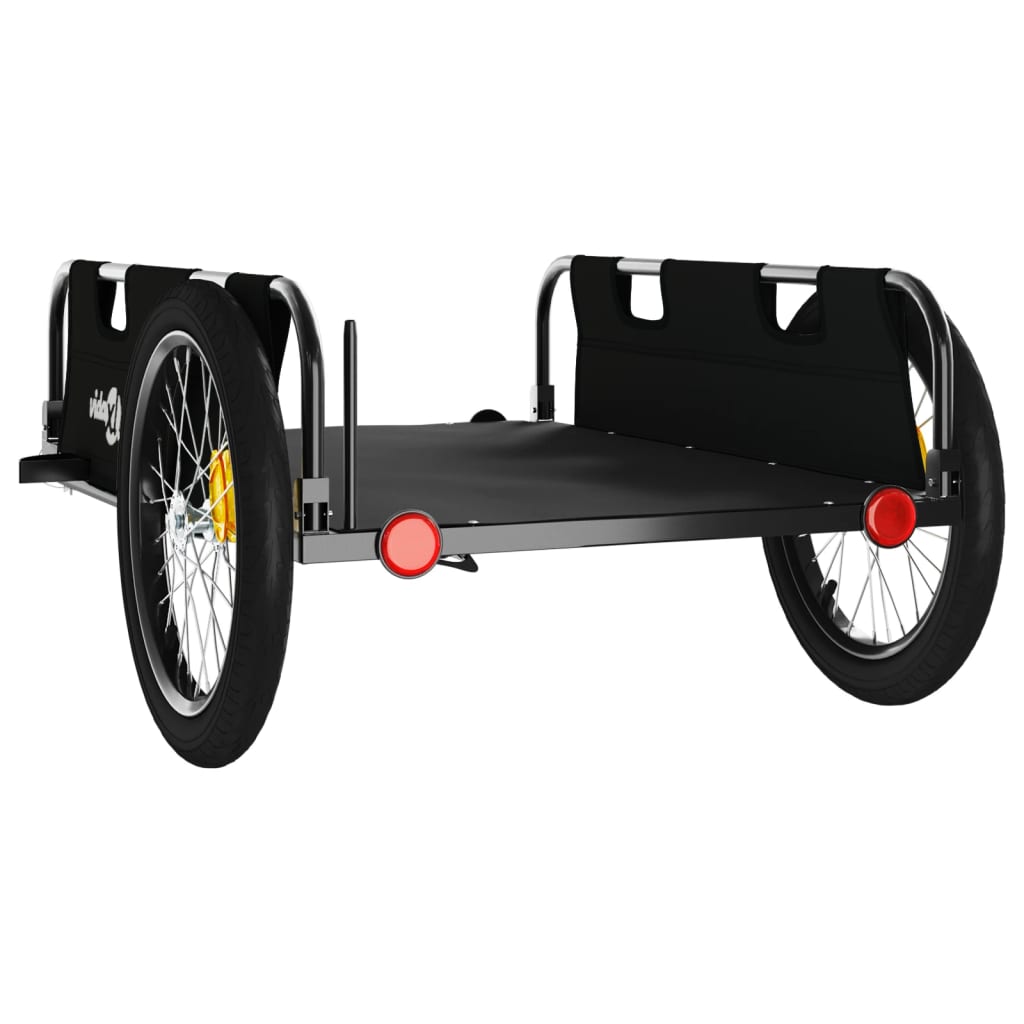 vidaXL Remorque de vélo noir tissu oxford et fer