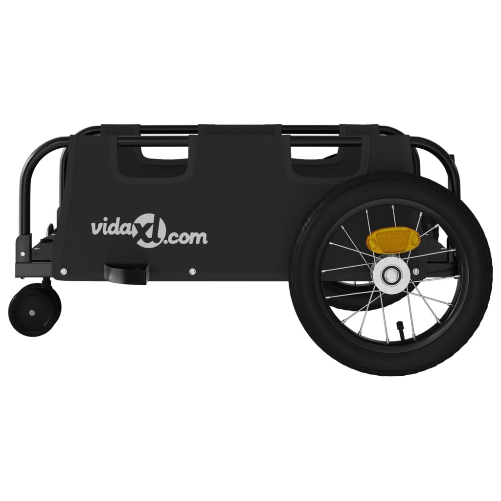 vidaXL Remorque de vélo noir tissu oxford et fer