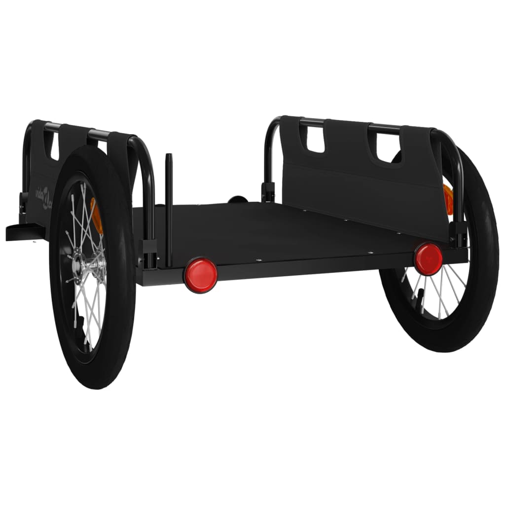 vidaXL Remorque de vélo noir tissu oxford et fer