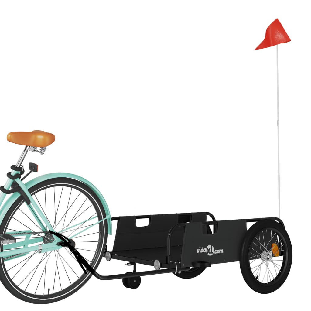 vidaXL Remorque de vélo noir tissu oxford et fer