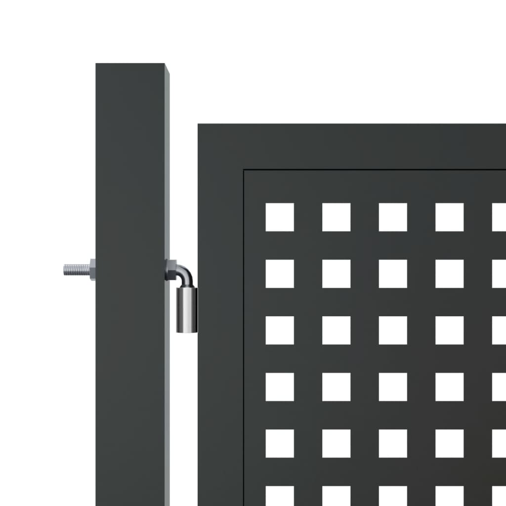 vidaXL Portail de jardin anthracite 400x175 cm acier