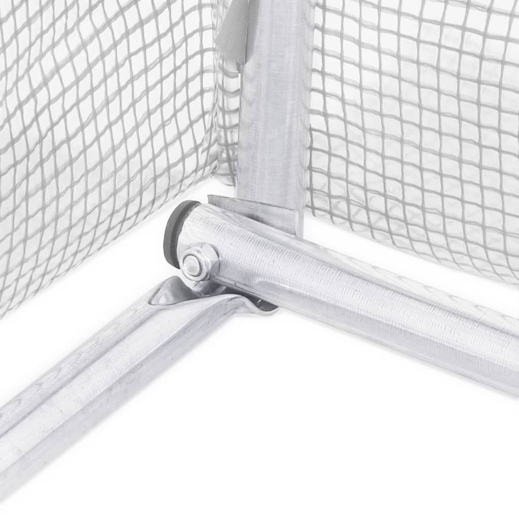 vidaXL Serre avec cadre en acier blanc 18 m² 6x3x2 m