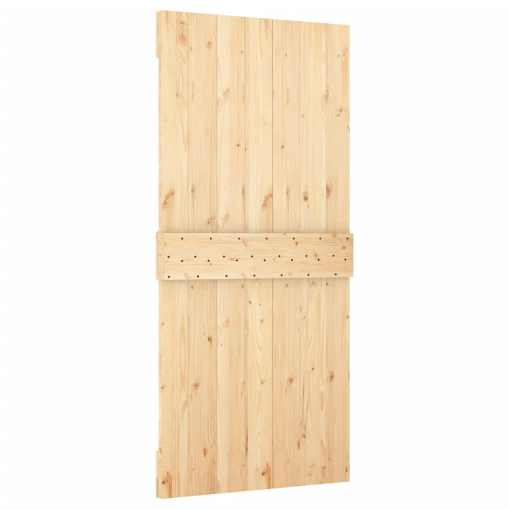 vidaXL Porte coulissante et kit de quincaillerie 95x210 cm pin massif