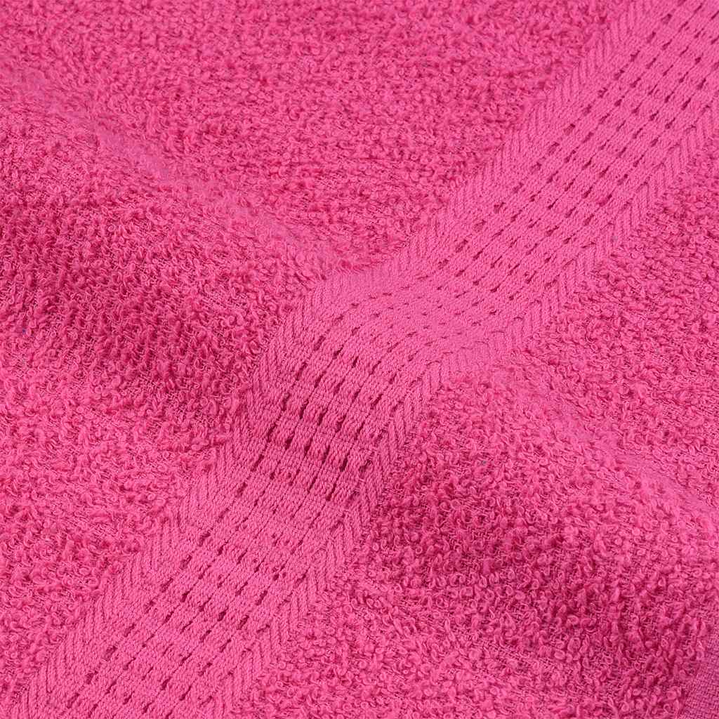 vidaXL Serviettes 10 pcs rose 100x200 cm 360 g/m² 100% coton