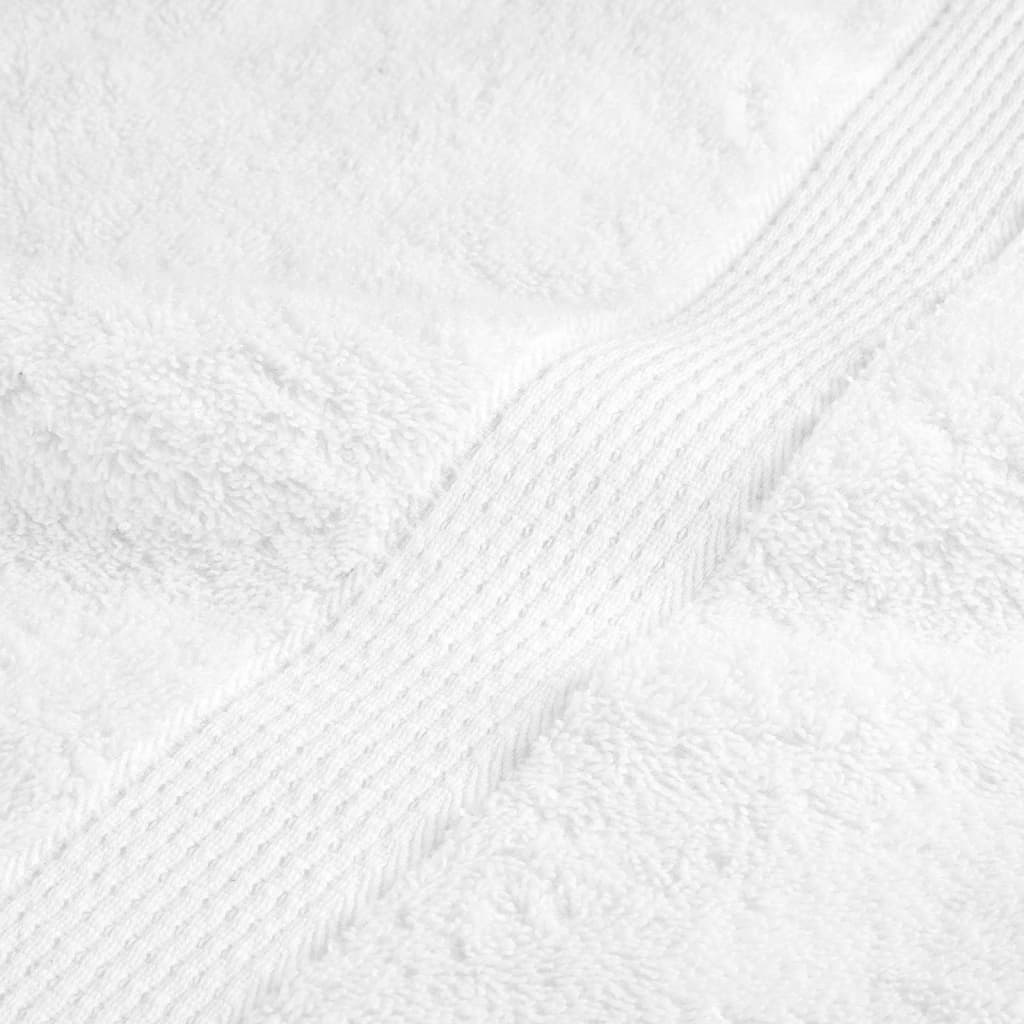 vidaXL Gants de toilette de qualité supérieure 50 pcs blanc 100% coton