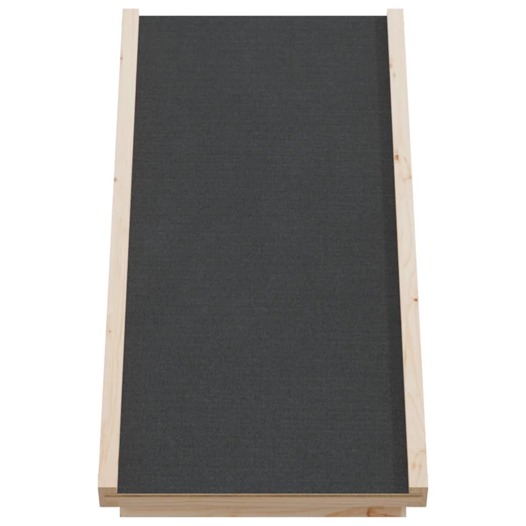 vidaXL Rampe pour chiens gris 70x35 cm bois de sapin solide