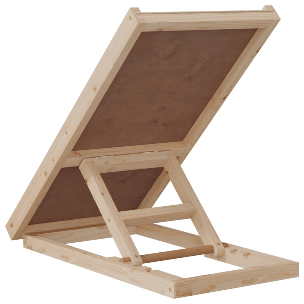 vidaXL Rampe pour chiens gris 70x35 cm bois de sapin solide