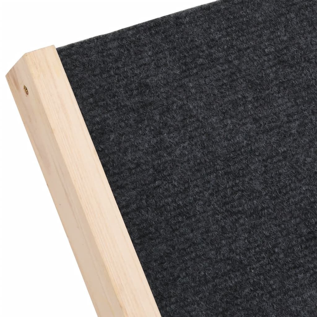 vidaXL Rampe pour chiens gris 70x35 cm bois de sapin solide