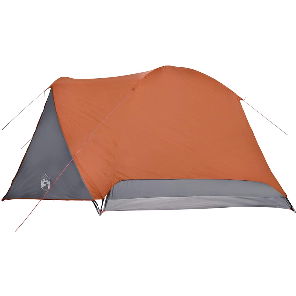 vidaXL Tente de camping et porche 4 personnes gris orange imperméable