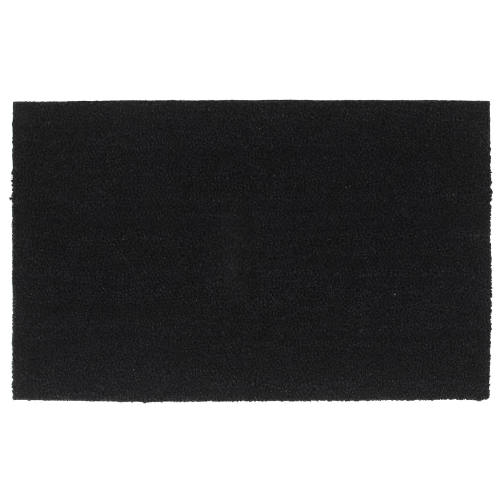 vidaXL Tapis de porte noir 50x80 cm fibre de coco touffeté