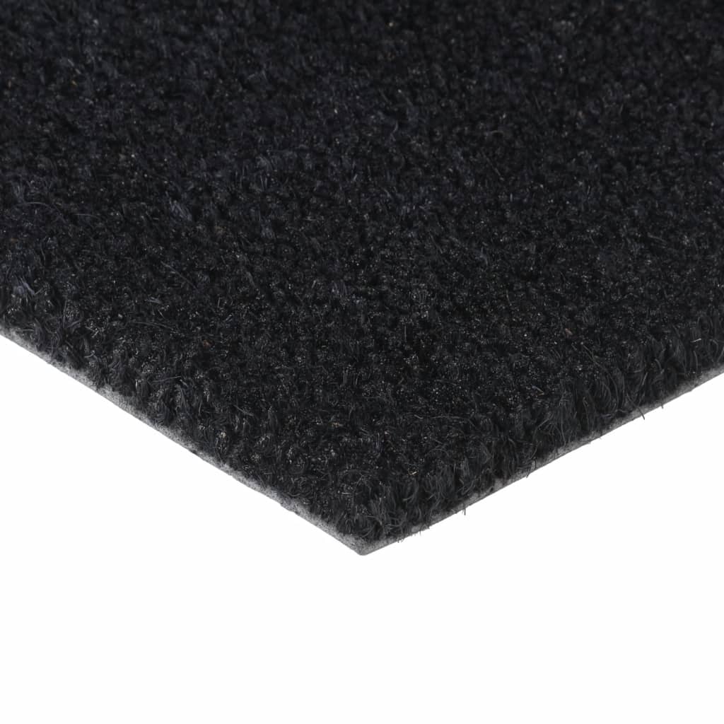 vidaXL Tapis de porte noir 50x80 cm fibre de coco touffeté