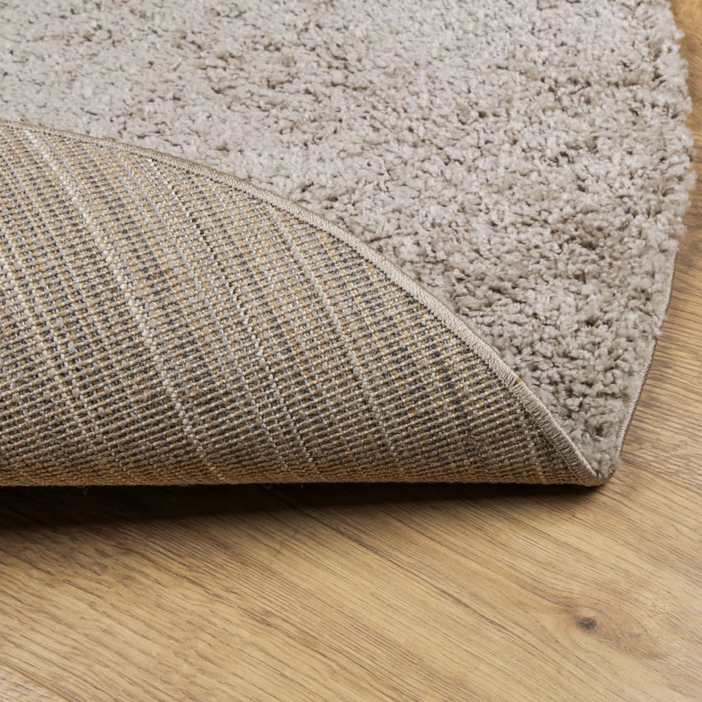 vidaXL Tapis shaggy PAMPLONA poils longs moderne beige Ø 280 cm