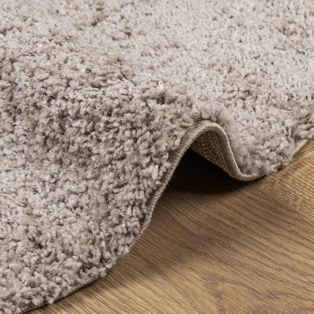 vidaXL Tapis shaggy PAMPLONA poils longs moderne beige Ø 280 cm