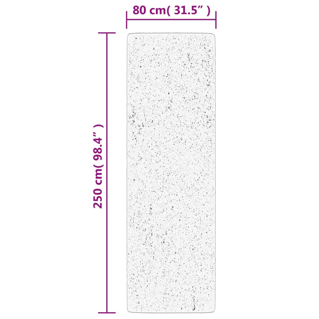 vidaXL Tapis OVIEDO à poils courts vert 80x250 cm