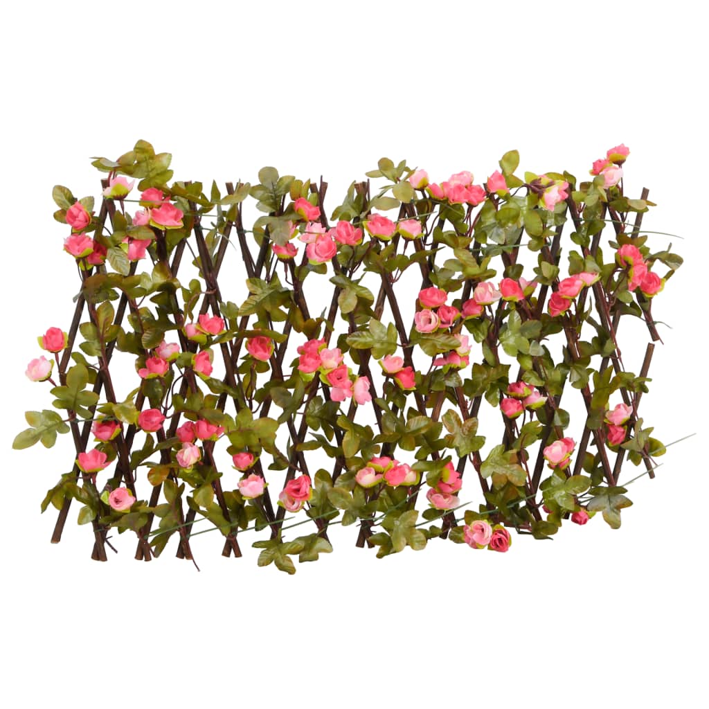 vidaXL Treillis de lierre artificiel extensible rose foncé 180x20 cm