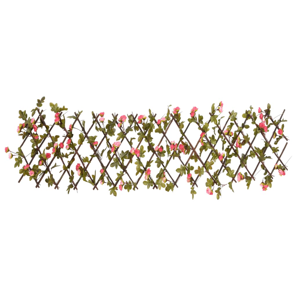 vidaXL Treillis de lierre artificiel extensible rose foncé 180x20 cm