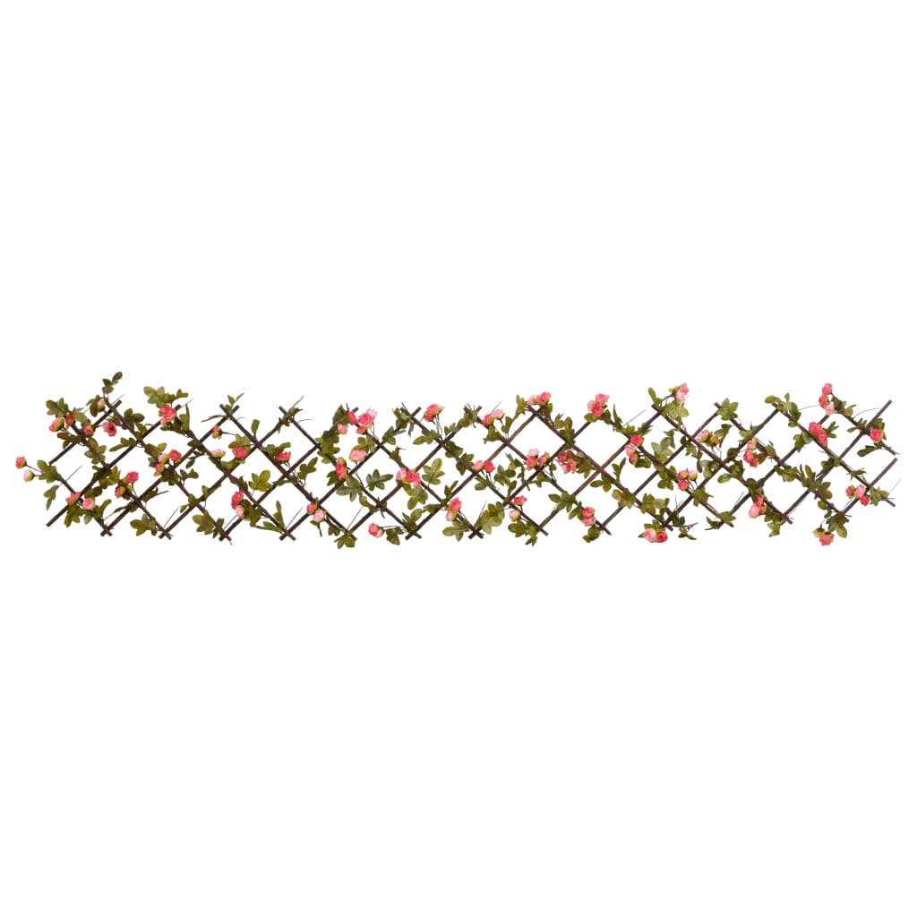 vidaXL Treillis de lierre artificiel extensible rose foncé 180x20 cm