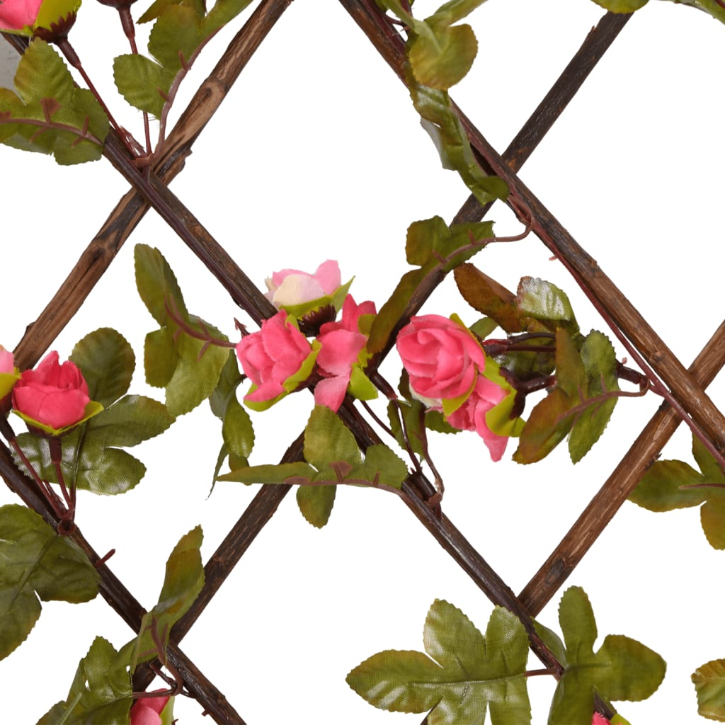 vidaXL Treillis de lierre artificiel extensible rose foncé 180x20 cm