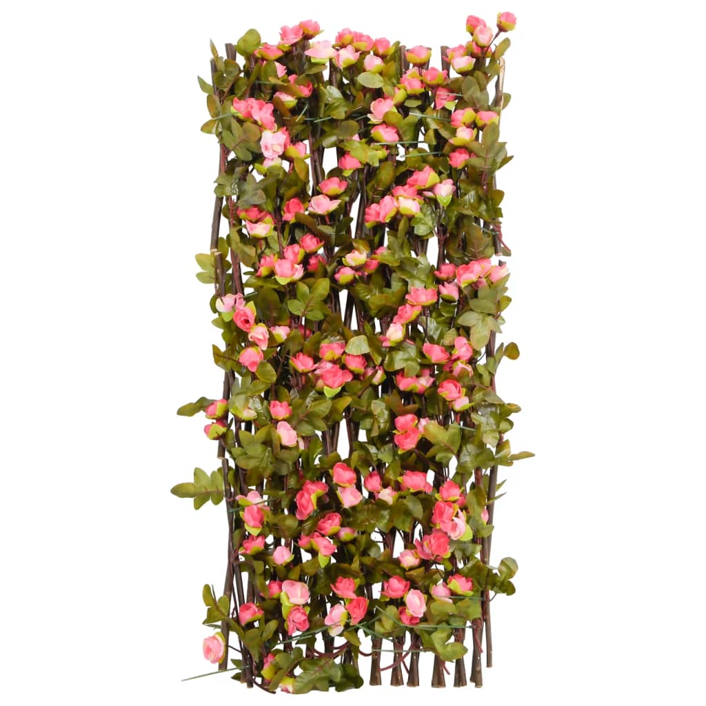 vidaXL Treillis de lierre artificiel extensible rose foncé 180x60 cm