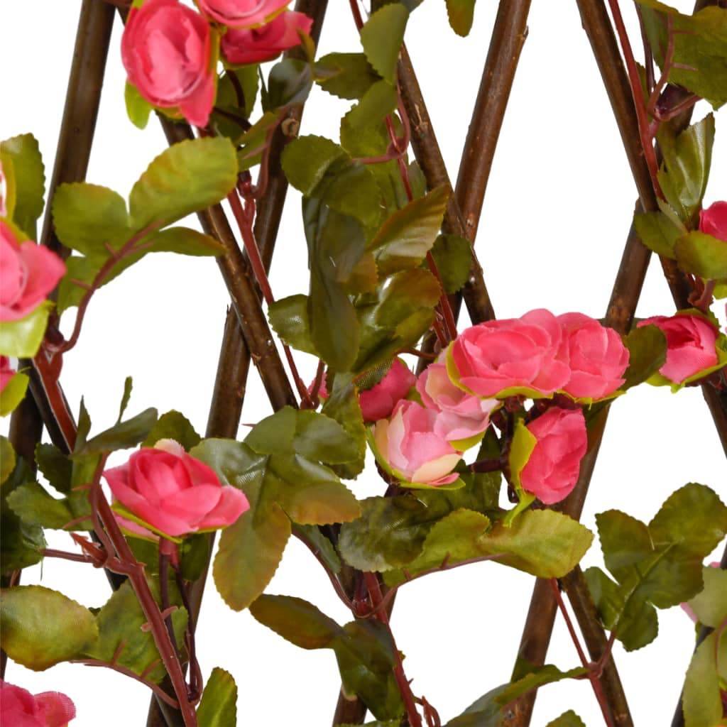 vidaXL Treillis de lierre artificiel extensible rose foncé 180x60 cm
