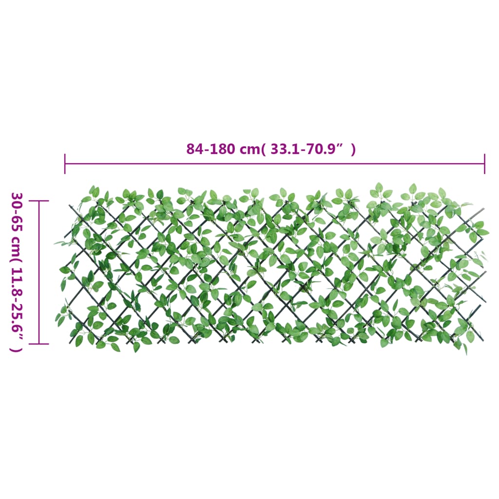 vidaXL Treillis de lierre artificiel extensible vert 180x65 cm