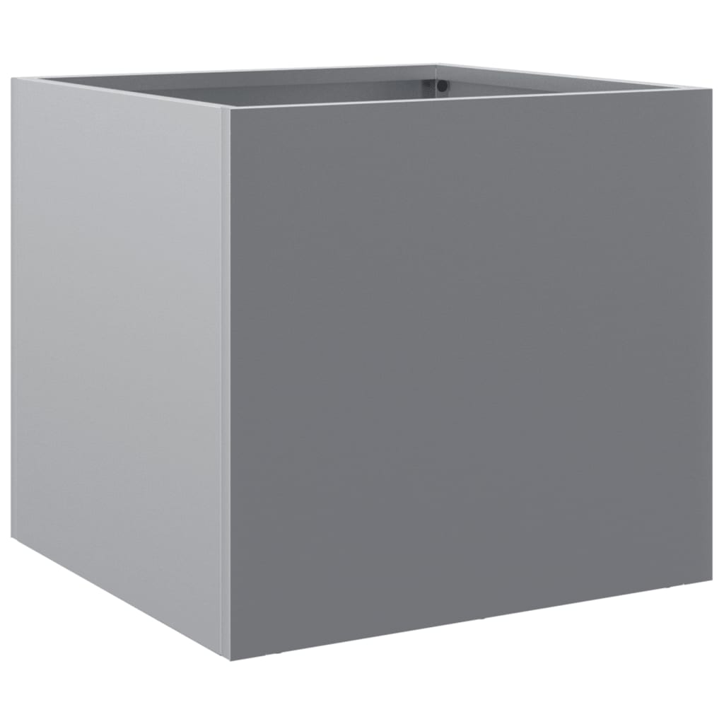 vidaXL Jardinières 2 pcs argenté 32x30x29 cm acier galvanisé