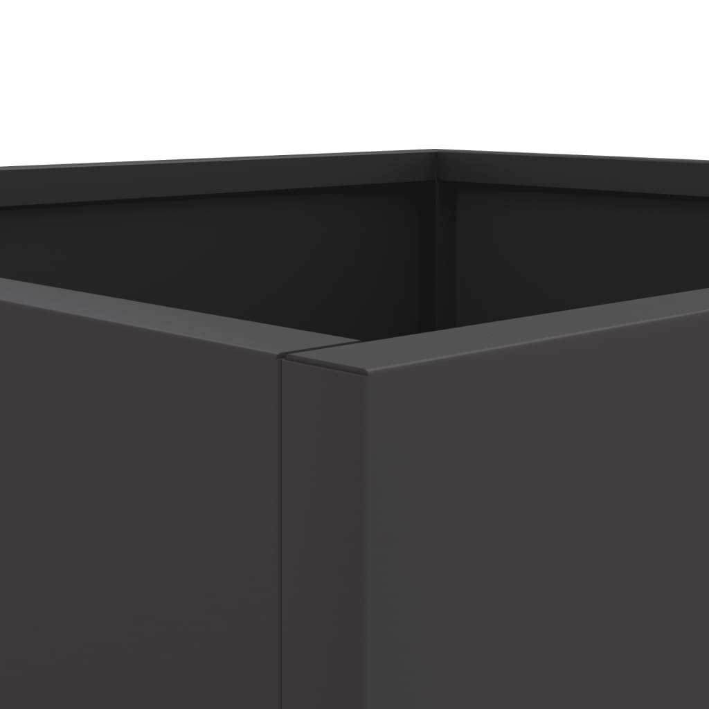 vidaXL Jardinières 2 pcs noir 42x40x39 cm acier