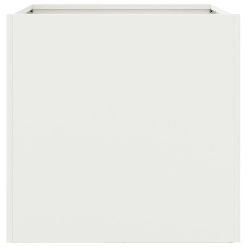 vidaXL Jardinières 2 pcs blanc 42x40x39 cm acier