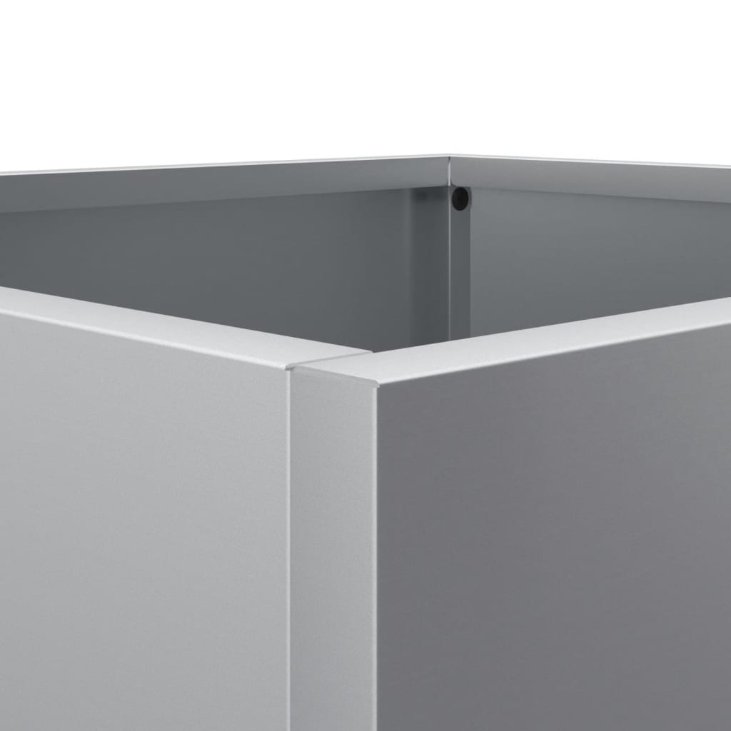 vidaXL Jardinières 2 pcs argenté 42x40x39 cm acier galvanisé