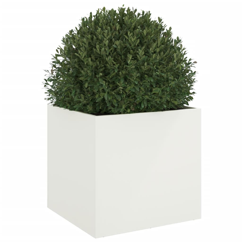 vidaXL Jardinière blanc 49x47x46 cm acier
