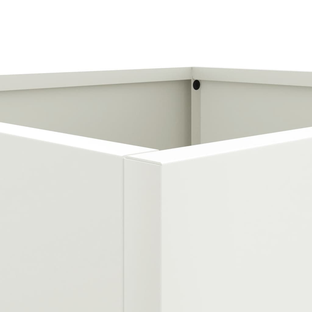 vidaXL Jardinière blanc 49x47x46 cm acier