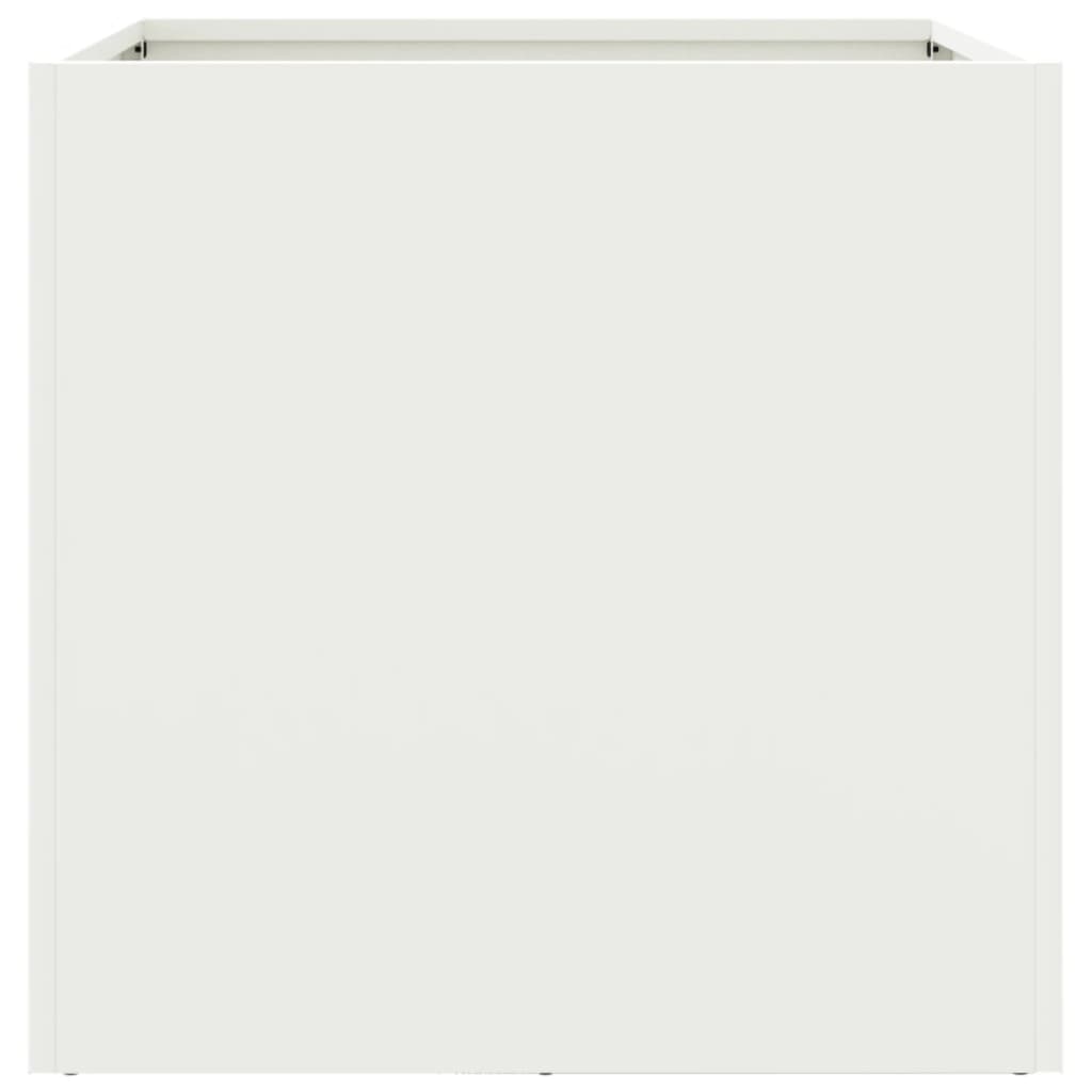 vidaXL Jardinières 2 pcs blanc 49x47x46 cm acier