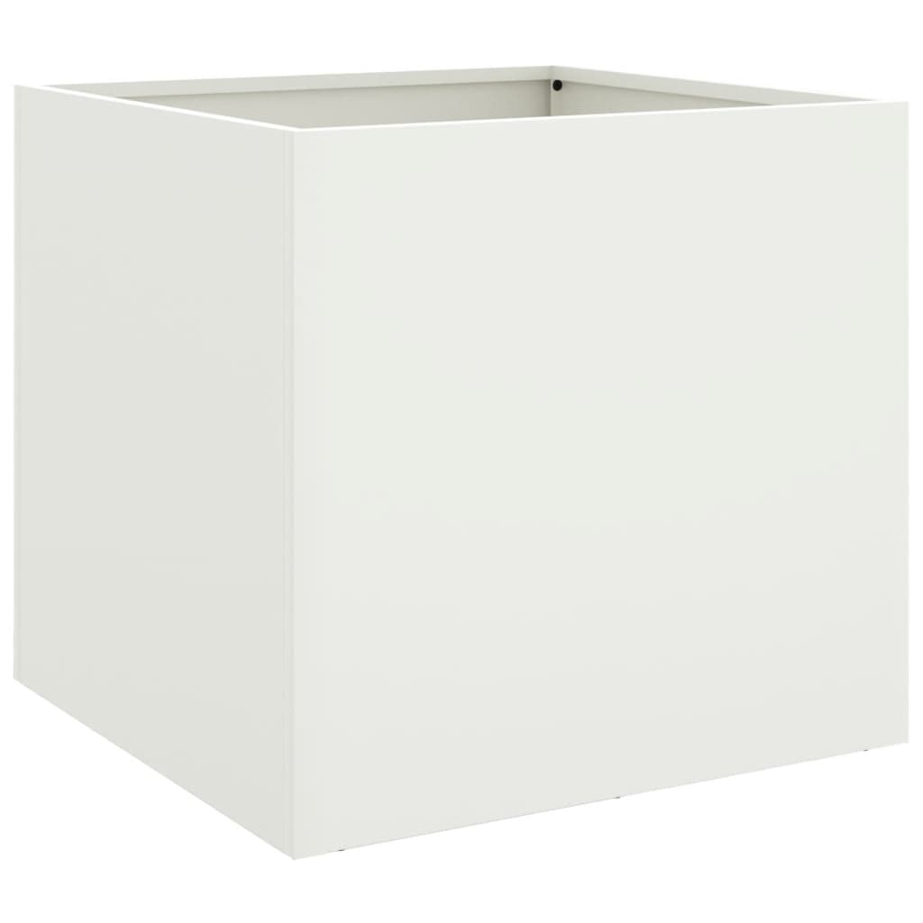 vidaXL Jardinières 2 pcs blanc 49x47x46 cm acier