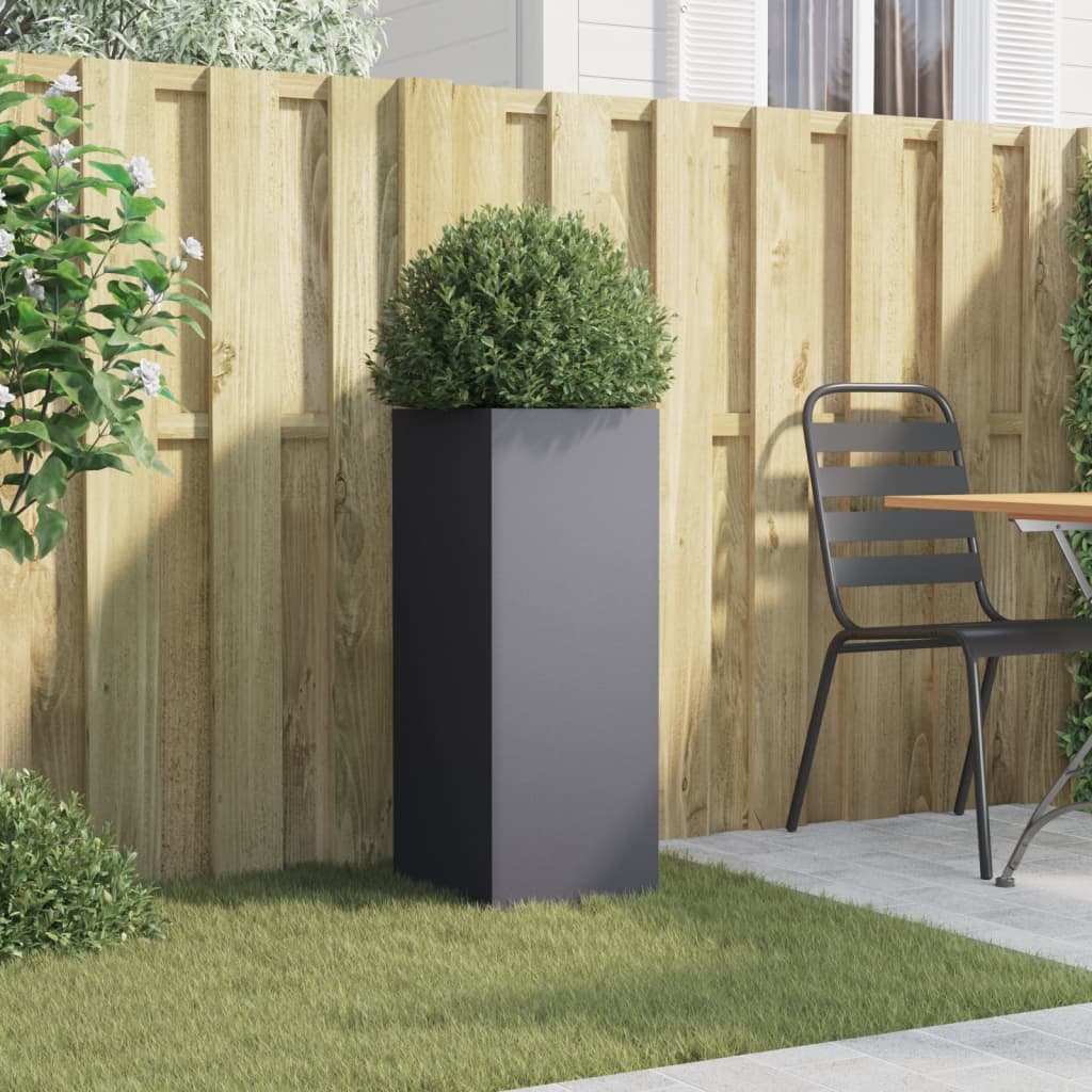 vidaXL Jardinière anthracite 32x29x75 cm acier