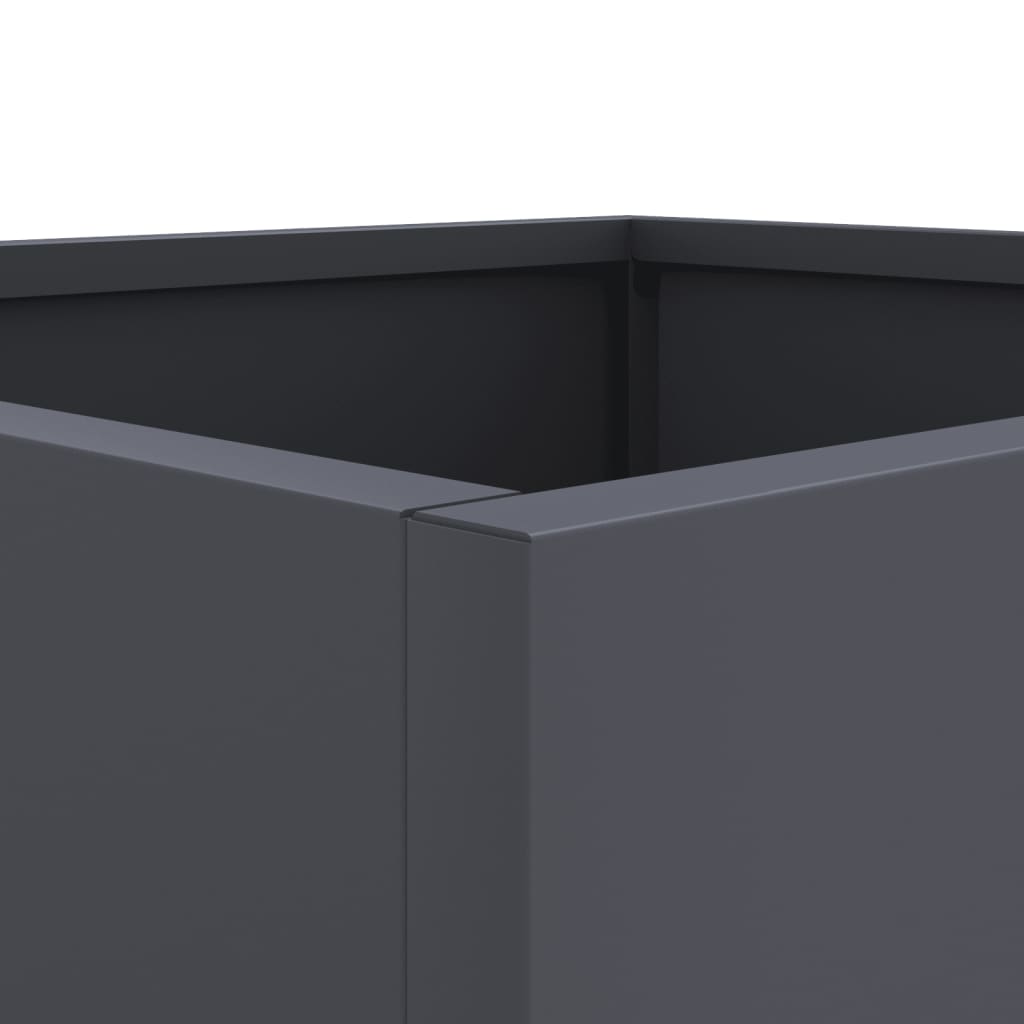 vidaXL Jardinière anthracite 32x29x75 cm acier
